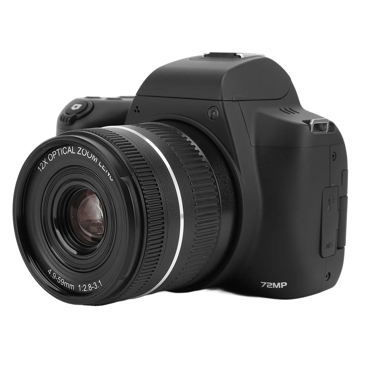 Digital Zoom Camera 4K 72MP HD Digital Video Camera Slow Motion Image Stabilization Time Lapse with Telescopic Lens for Travel
