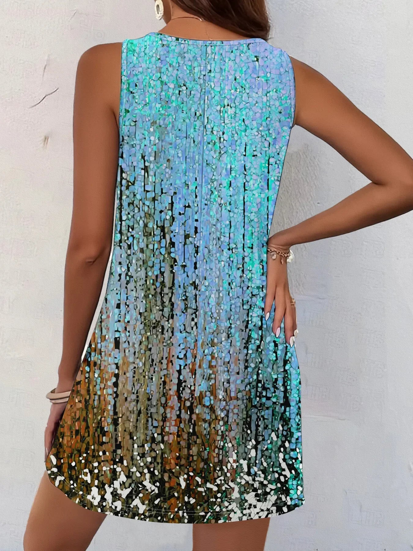 Women Summer Sleeveless Bohemian Dress Exclusive Print Vacation Dress  Birthday Dress for Women Beach Dress Dress for Women