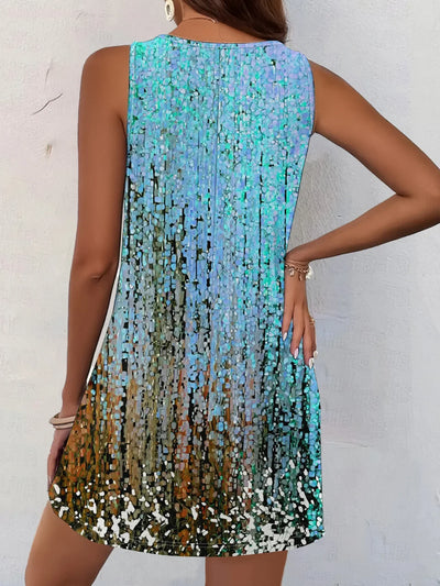 Women Summer Sleeveless Bohemian Dress Exclusive Print Vacation Dress  Birthday Dress for Women Beach Dress Dress for Women