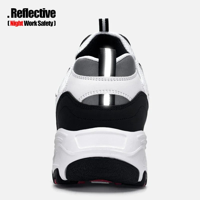 LARNMERN Men's Safety Shoes Steel Toe Work Shoe Anti-puncture Anti-smashing Construction Comfortable Lightweight Breathable Shoe