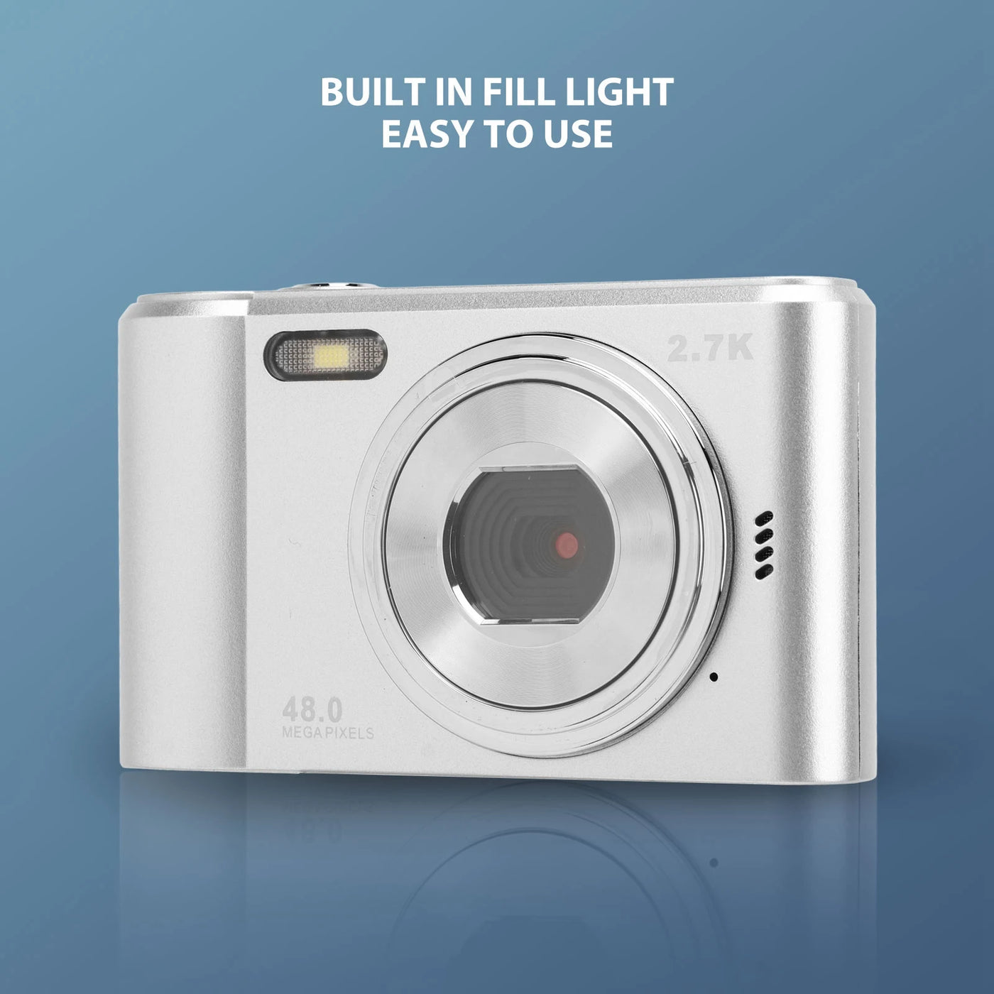 Digital Camera 2.4in Digital Camera 48MP 1080P 8X Zoom Selfie Anti Shaking Camera for Teens Students Boys Girls Seniors