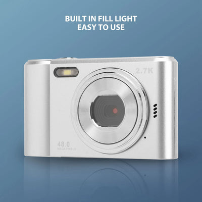 Digital Camera 2.4in Digital Camera 48MP 1080P 8X Zoom Selfie Anti Shaking Camera for Teens Students Boys Girls Seniors