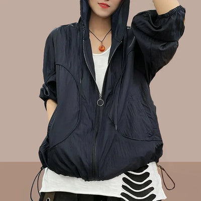 Summer New Fashion Women's Jacket Beach Thin Sunscreen UV Protection Coat 2023 Female Long Sleeve Hooded Jackets Outerwear Tops