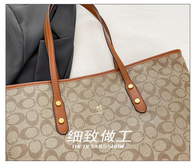 Elegant Ladies Leather Handbag Classics Women's Designer Luxury Zipper Shoulder Bag With Designer Letter Logo