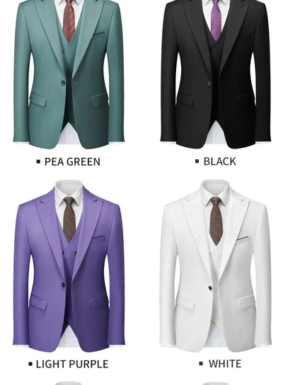 Italian Business Gentleman Slim Suit, Groom Wedding Blazers, Men's Blazers, Italian Costume, Sizes M to 5XL