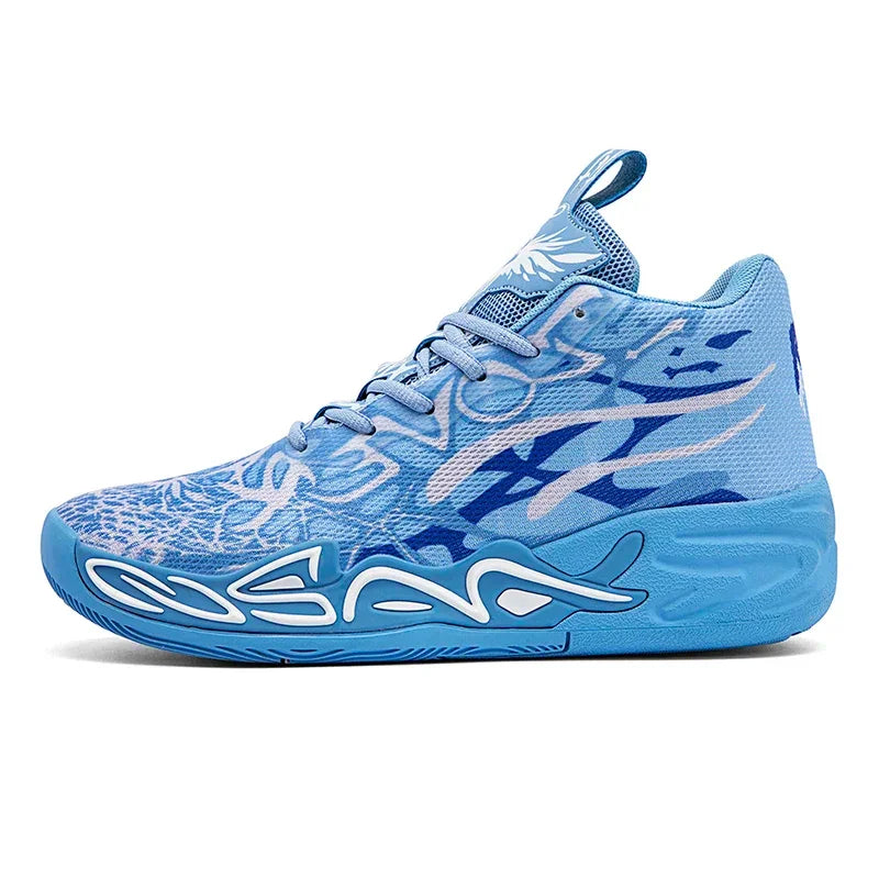 Basketball Shoes for Men Soft Lightweight Training Field Anti Slip Shock-Absorbing Breathable Cofmortable High-top Sneaker Man