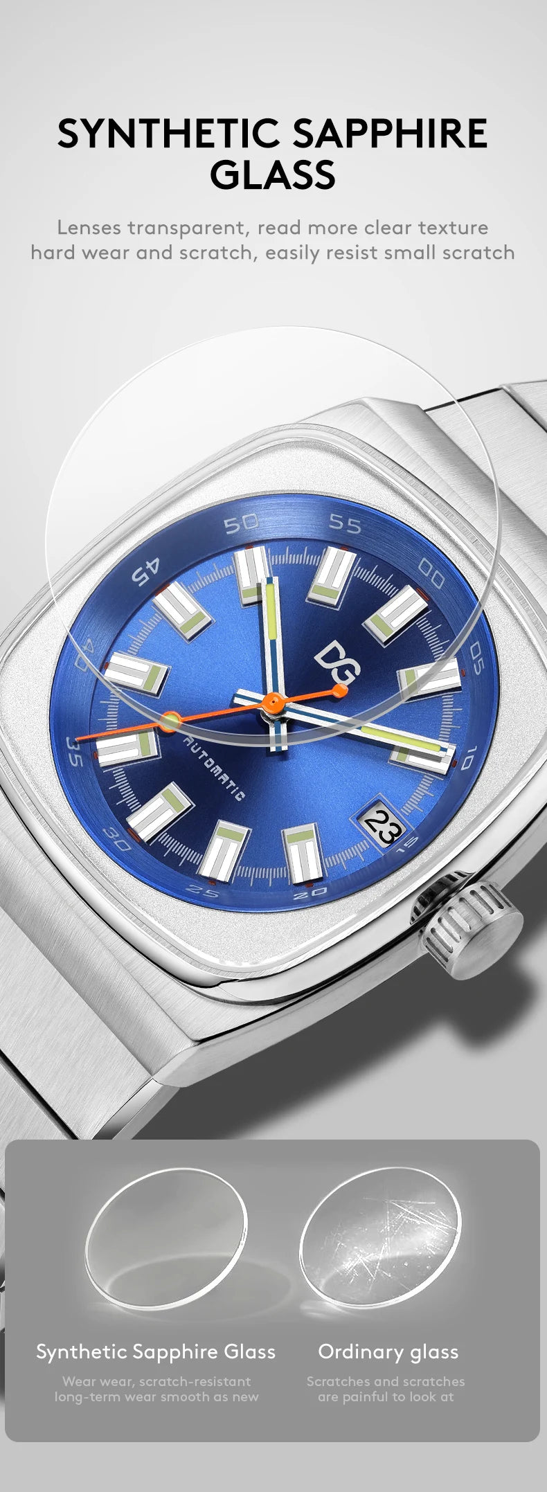 High-End Men's Sports Watch Fashion Square Large Dial Trendy Wristwatch Men's Reloj