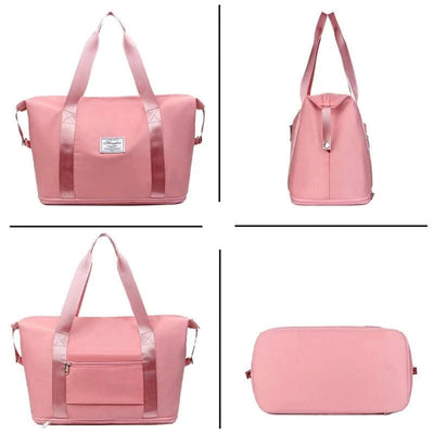 Travel Bag Women Shoulder Bag Quality Casual Handbag Double Zipper Expansion