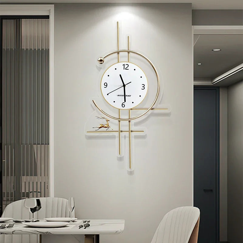 Metal Wall Art Bathroom Wall Clocks Living Room Xenomorph Design Creative Fashion Wall Watch Peacock Horloge Room Decorations