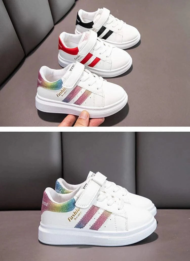 Children's Sports Shoes Non-slip New Tennis Shoes for Girls Fashion Boys Versatile Kids Causal School Running Sneakers Hook Loop