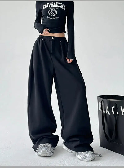 Wide Leg Pants Women's Autumn and Winter New Loose Sports Casual Pants