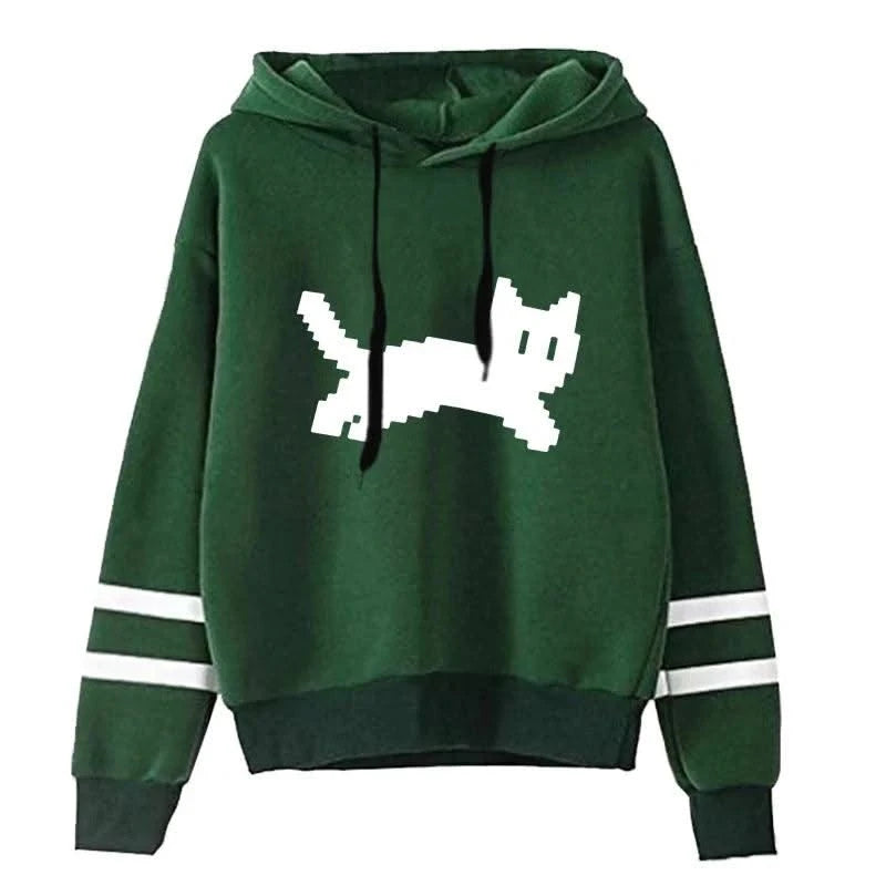 Women's Sweatshirts Pullovers Versatile Hoodies Stripe Jogging