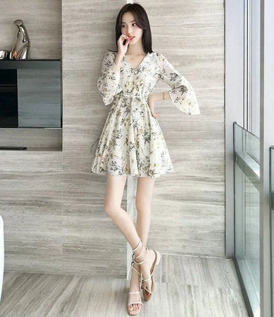 Woman Dress Ruffle Dresses for Women Beach C Flower Soft Floral X High Quality Luxury Sensual Sexy Fashion Summer 2024 Elegant G