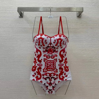 Luxury Design Women's One-piece Swimsuits Classic Hollow Swimwear Designer Brand Beach Sexy Bikini Sets