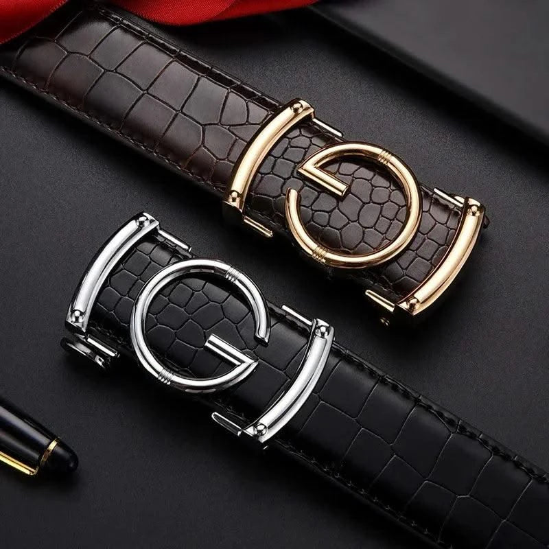 Designer Belts Men Fashion V Letter | Genuine Leather Belt Men | Classic Exquisite Waist Strap High Quality