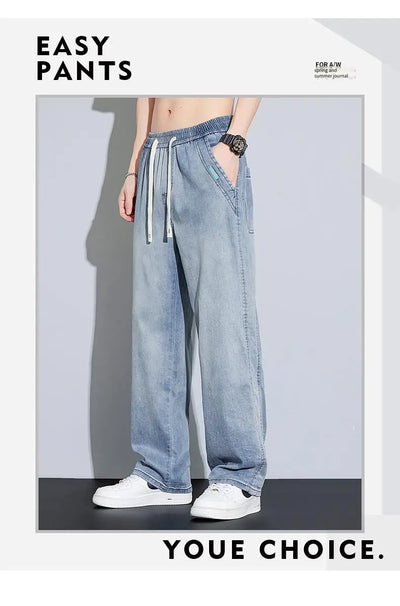 Men's Summer Pants Baggy Thin Model Jeans Pant Wide Legs Loose Casual Trousers Y2k Man Clothing Designer Clothes Man Jean Jorts