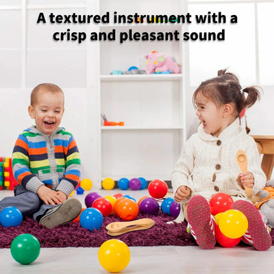 Wooden Musical Spoon Folk Percussion Instrument Natural Wood Folk Sound Traditional Percussion Spoons Great Gift for Adults Chil