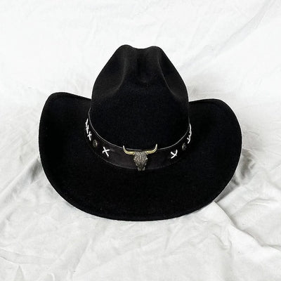 Men's Western Women's Cowboy Hat Army Green Men's Women's Cowboy Jazz Hat Wide Brim Felt Fedora Sombrero Hombre