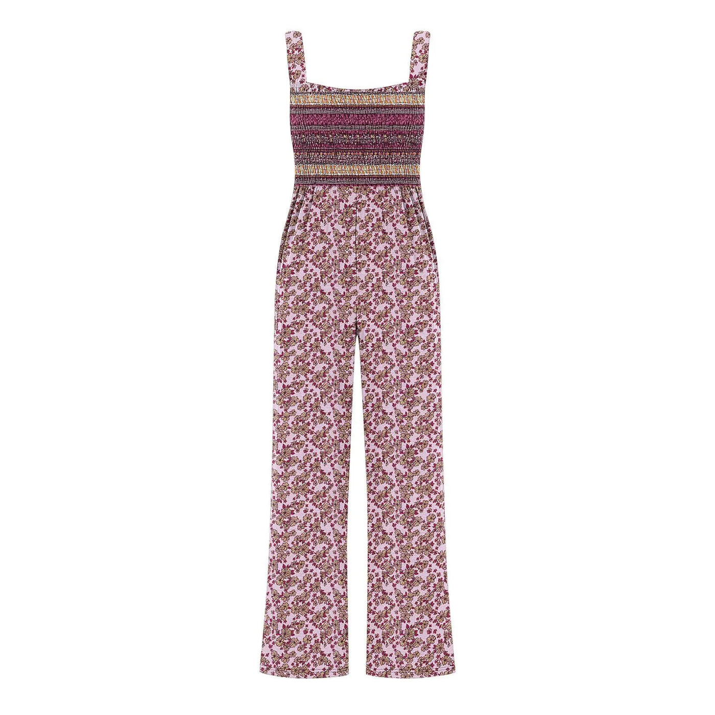 Summer Sexy Sling Jumpsuits Women'S Fashion Printed Loose Pencil Pants Casual Streetwear Elegant Party Female Spaghetti Rompers