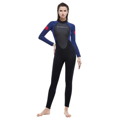 New 3mm Neoprene Wetsuit  One-Piece Suits Keep Long Sleeved Warm Surf Scuba Diving Suit Sunscreen  Beach Snorkeling Swimsuit
