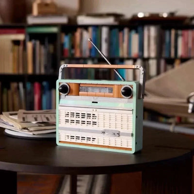 2024 new retro radio model building blocks 1970s transistor radio musicians home decoration assembling building blocks toys chil