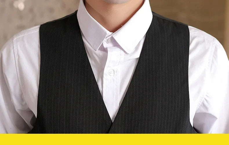 Suit (Blazer+ Vest + Trousers +) Men's Fashionable Business Solid color Gentleman's Wedding Workwear Casual Performance Suit