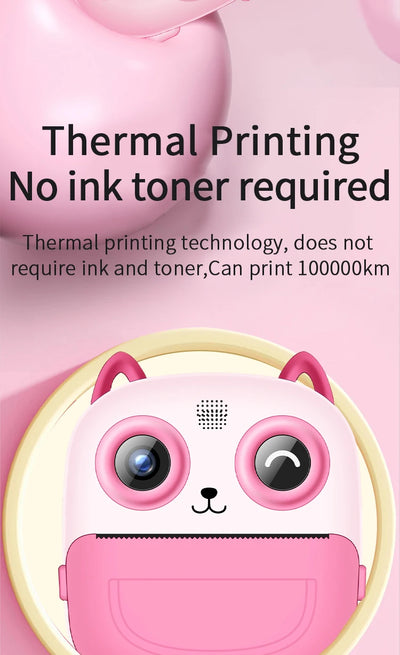 Children Digital Camera Instant Print Toys For Kids Thermal Print Camera HD 1080P Instant Photo Printing Camera Video Toys Gift