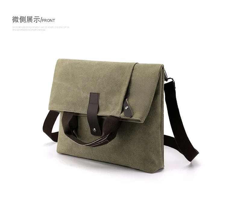 Men's Fashion Canvas Shoulder Bag Business Travel Crossbody bags Men Multifunctional Messenger Bags Briefcase Men Handbags Totes