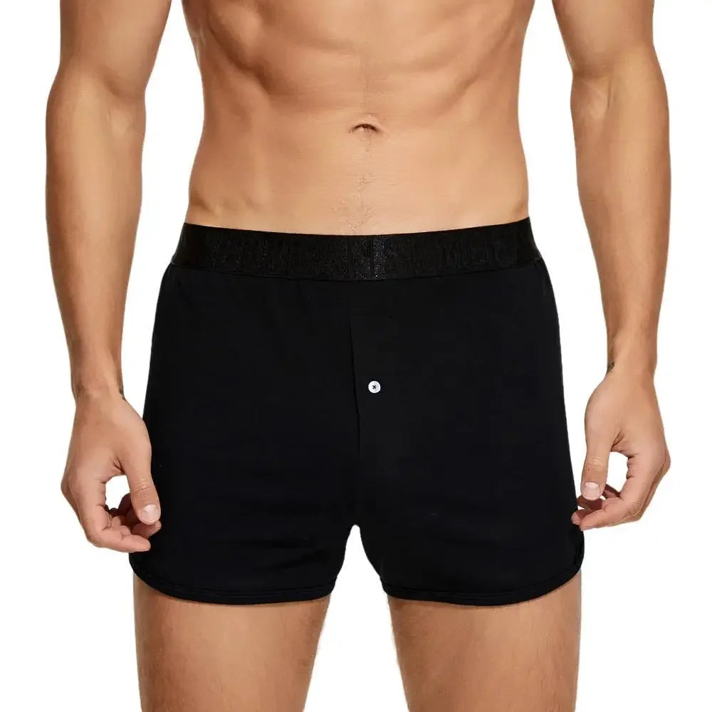 2024 Men's Cotton Jersey Boxer Short Loungewear Underwear Loose Fit Underpants Sleepwear Shorts Boxers for Men