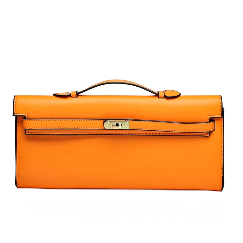 Elegant Classic Leather Handbag For Ladies - With Inner Compartments High Quality By Famous Designer Brand