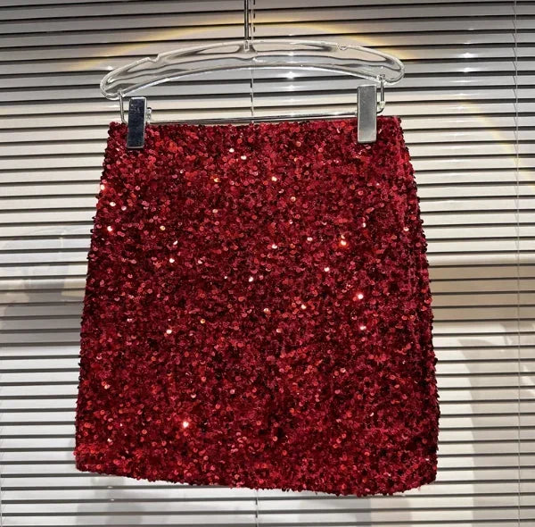 2025 New Summer Spring New Full Sequined Shiny Casual Shorts Heavy Zipper Nightclub Socialite Short Shorts Hot Pants for Women - Elanique