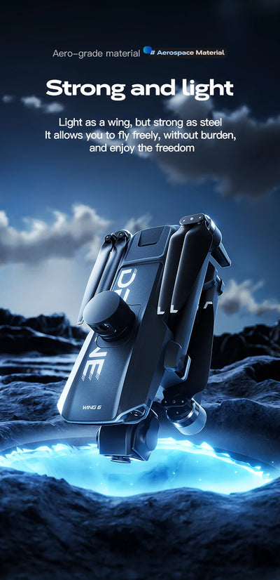 Wing 6 Professional Drone With 8K Camera GPS 3-Axis Gimbal 360 Obstacle Avoidance Touch Screen FPV Brushless RC Dron Boy Toy