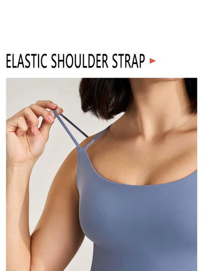 Women's sexy yoga undershirt Outdoor beautiful back training clothes Fashion sling bra Sports underwear With Coasters