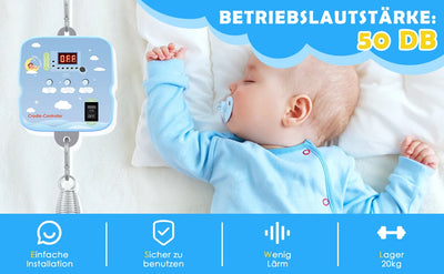 Babyschaukel-Controller Electric Baby Swing Controller,2 Spring,Remote Control, Motor Spring Bracket, Adjustable Timer, No Noise