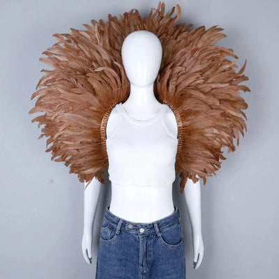 Designer Feather Scarf  (Punk, Halloween, Carnival, Masked Ball Party )Accessory