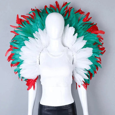 Designer Feather Scarf  (Punk, Halloween, Carnival, Masked Ball Party )Accessory