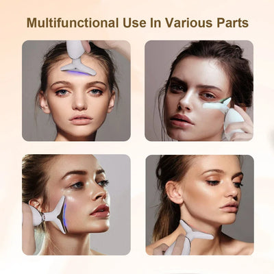 Neck Massager Multi-function to remove neck lines decree lines vibration hot beauty massager EMS electric neck instrument