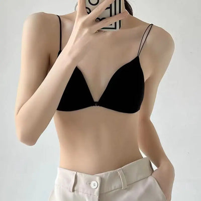 Breathable Triangle Bras for Women Beauty Back Push-up Wireless Bra Thin Strape Lingerie French Style Bra Girls