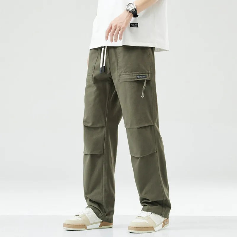 Trousers Male Y2k American Casual Multi-bag Loose Straight Trousers Sport Men's Clothing Male Jeans Pants New in Pants Man Set