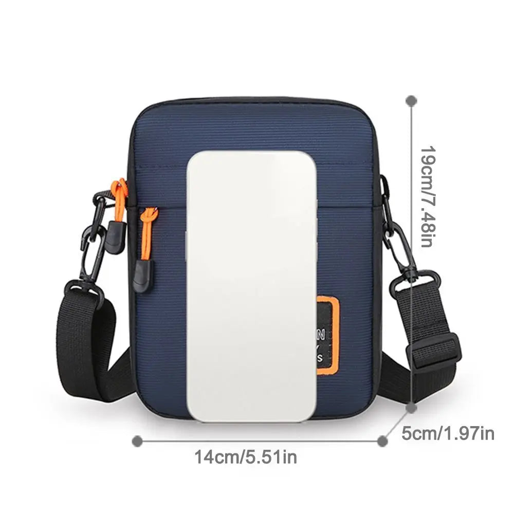 Men's Business Shoulder Bag Casual Man's Messenger Bag Durable Male Handbag Waterproof Oxford Cloth Bag Mini Mobile Phone Bags