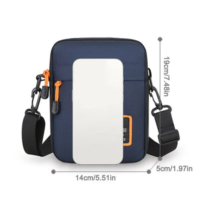 Men's Business Shoulder Bag Casual Man's Messenger Bag Durable Male Handbag Waterproof Oxford Cloth Bag Mini Mobile Phone Bags