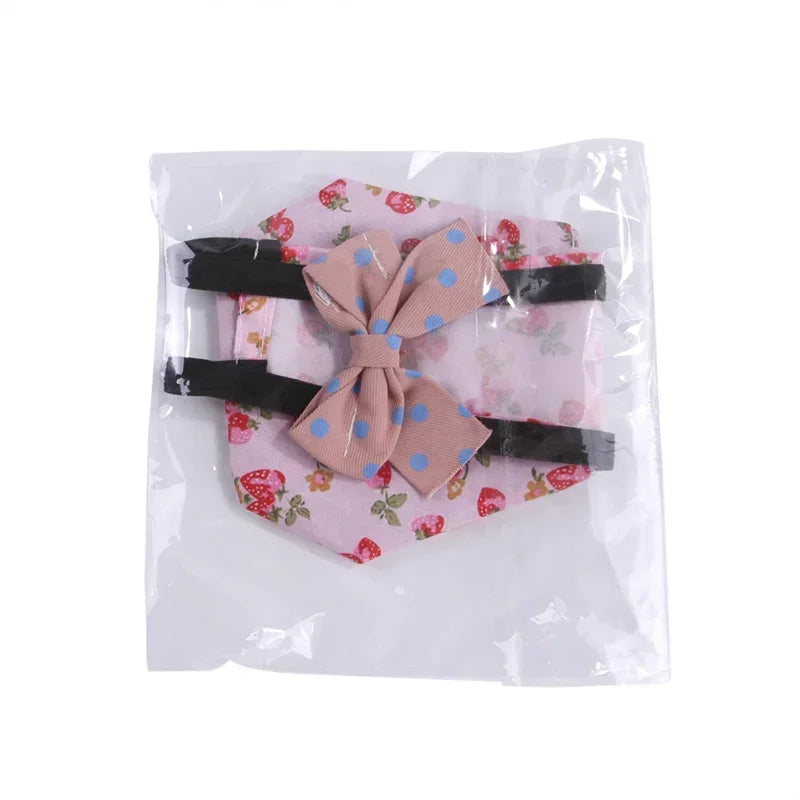 Pet Cloth Diaper for Farm Goose Duck Chicken Poultry Adjustable Washable Creative Bowknot Clothes Pet Mascotas Accessories DC05
