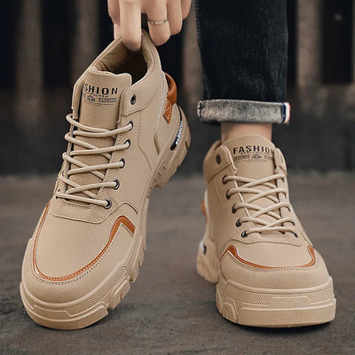 Men's Boots Are Durable, Anti-slip, Fashionable and Trendy New Low-top PU Leather High-quality Outdoor Mountaineering Work Boots