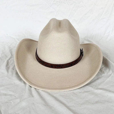 Men's Western Women's Cowboy Hat Army Green Men's Women's Cowboy Jazz Hat Wide Brim Felt Fedora Sombrero Hombre