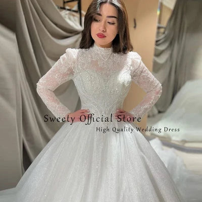 Wedding Dress Beading With Embroidery Lace Sequins