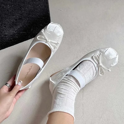 Women Butterfly-Knot Lolita Ladies Ballet Flats In Casual shoes, Sandals  Slides