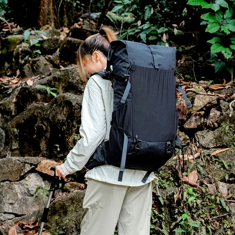 30L Hiking Backpack Daily Travel Wear-Resistant Waterproof Professional Climbing Large Capacity Roll-Up Shoulder Bag 2025 New