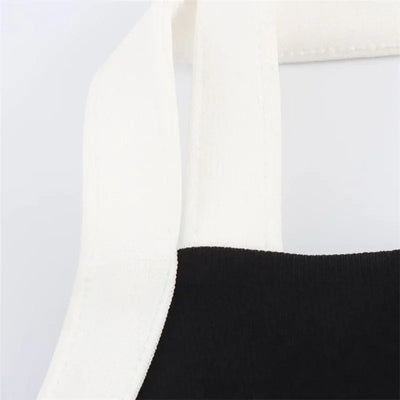 Women's Dresses New Spring 2025 Contrasting Halterneck Collar Midi Dress Sexy and Unique Design on the Back Personality 5584206