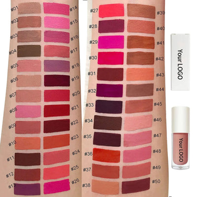 Liquid Lipstick Wholesale Private Label Matte Lipgloss Makeup Velet Nude Waterproof Lipsticks Long Lasting Lip Tint Custom Logo