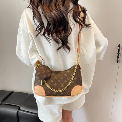 Famous Designer Elegant Handbags Leather For Women, Ladies Crossbody Shoulder Bag Classic Popular And Lightweight For Shopping